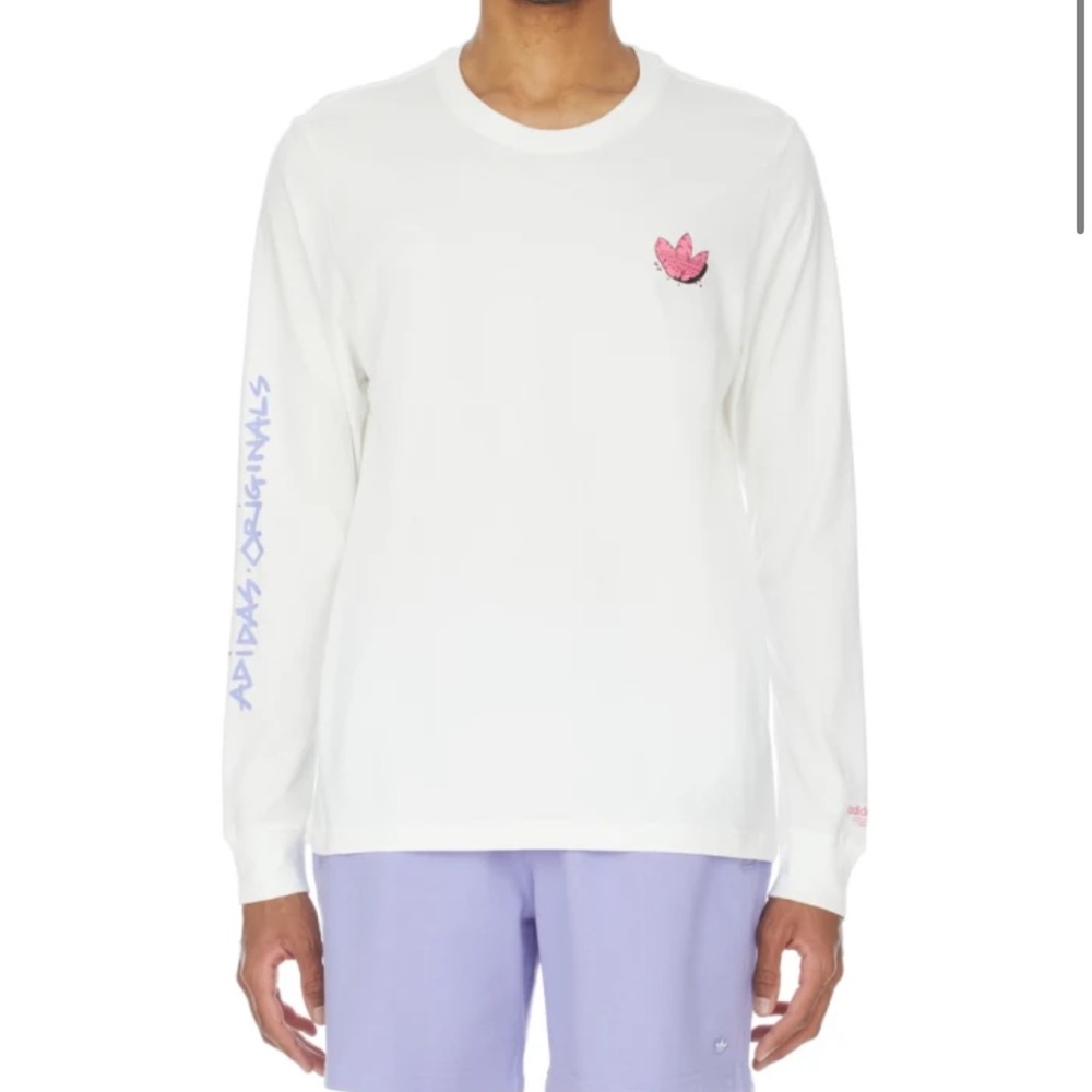 ADIDAS Mens Funny Dino Long Sleeve T-Shirt